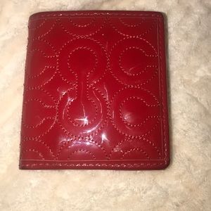 Red coach wallet